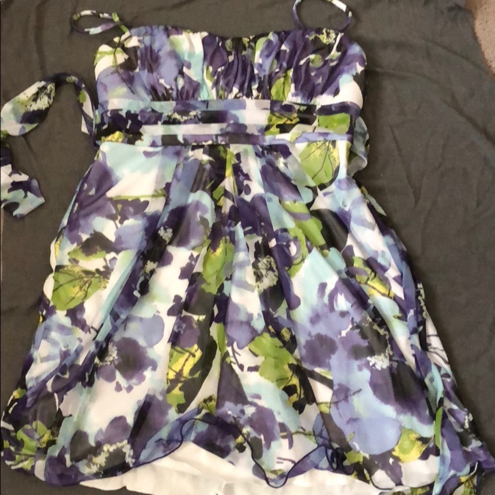 Purple floral dress